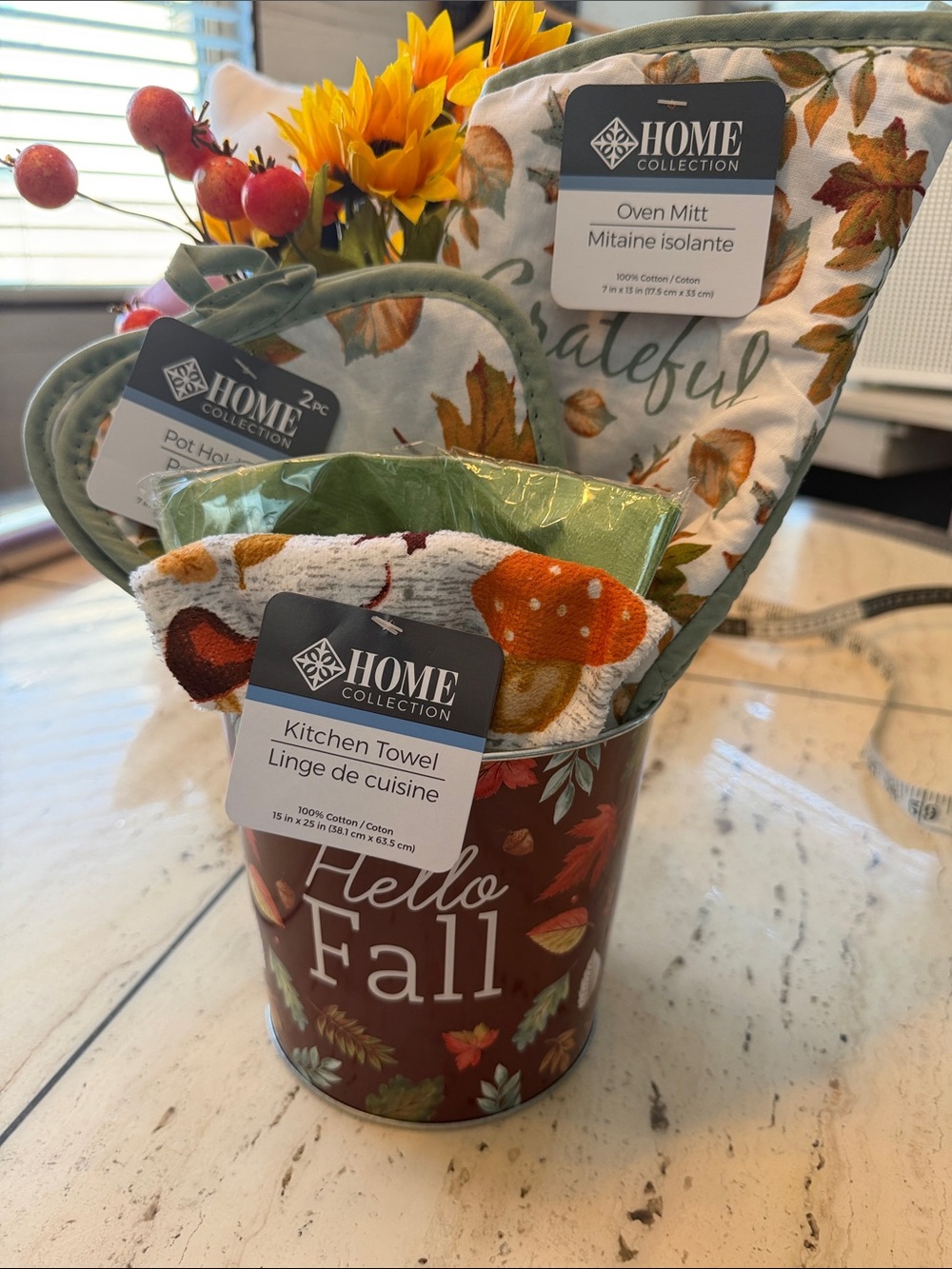 Home Collection Fall Kitchen Set Grateful Green, Orange, Brown Host/Party Gift